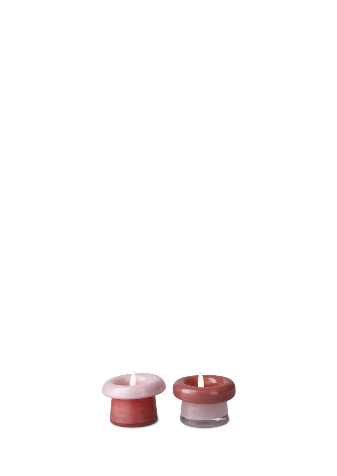 Soma Tealight Holder Dia. 7.5 cm / 3 in rose/terracotta 2 pcs.
