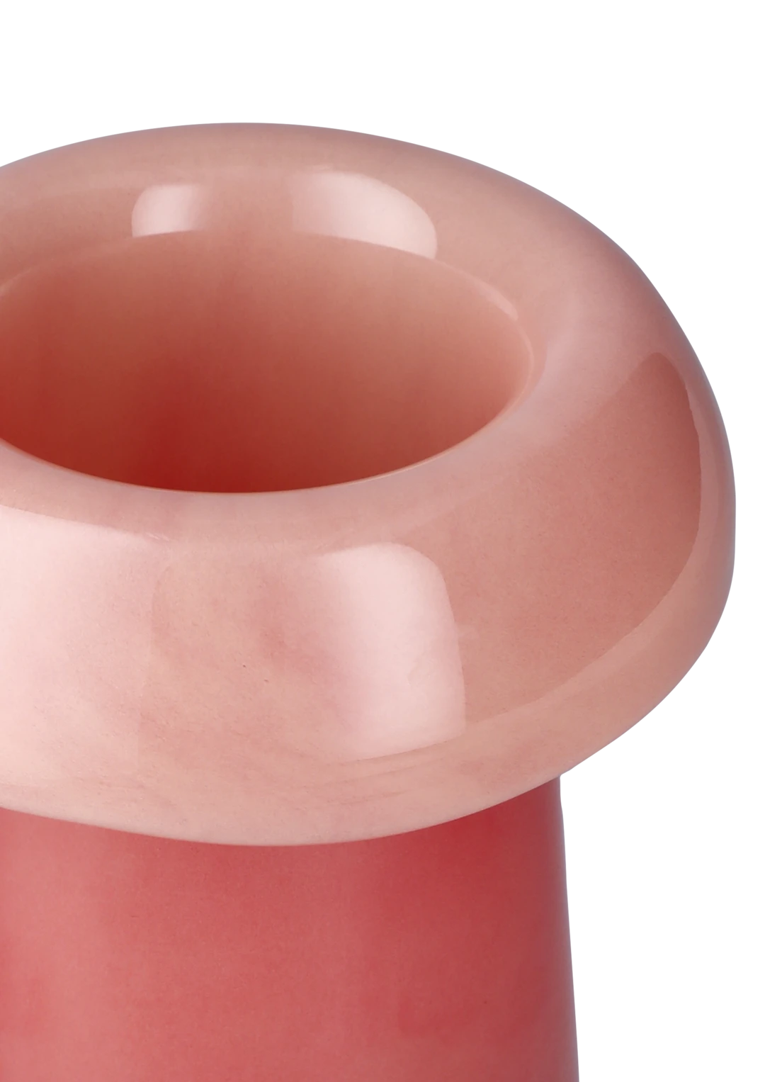 Soma Vase H16.5 cm / 6.3 in red coral peach