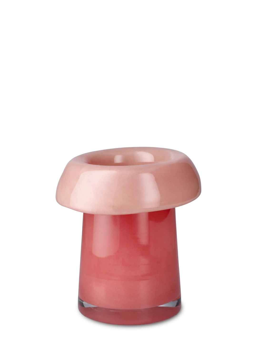Soma Vase H16.5 cm / 6.3 in red coral peach