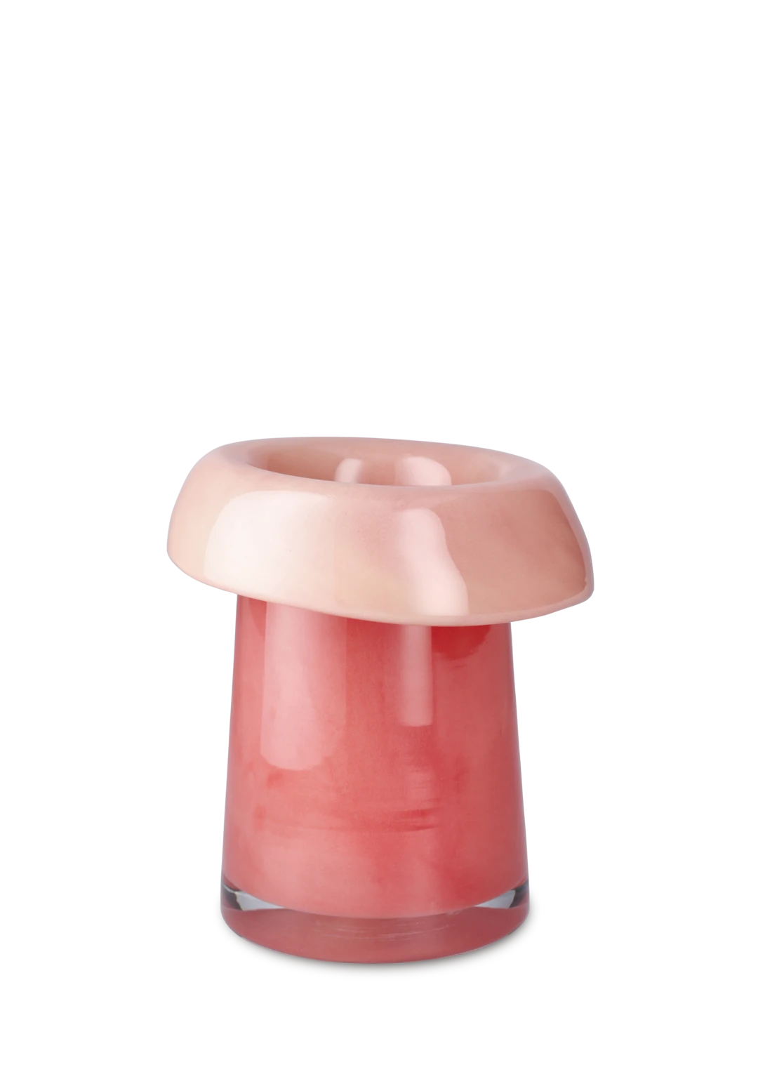 Soma Vase H16.5 cm / 6.3 in red coral peach