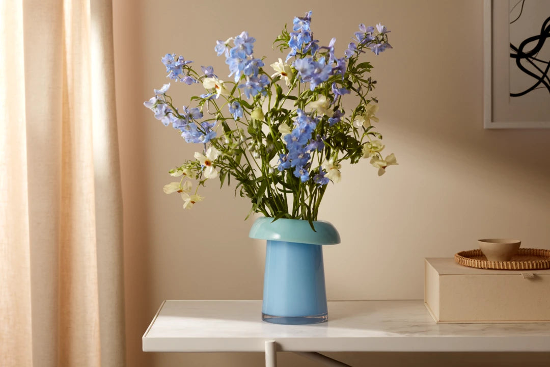 Soma Vase H22.5 cm Blue Light blue/aqua