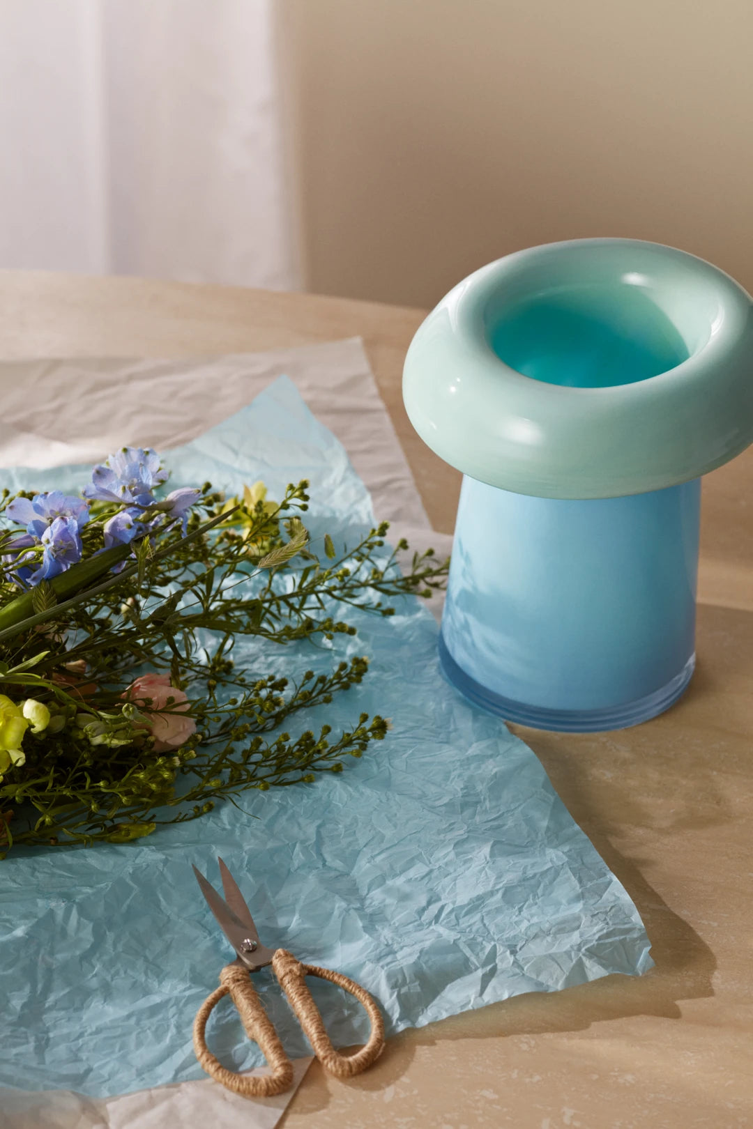 Soma Vase H22.5 cm Blue Light blue/aqua