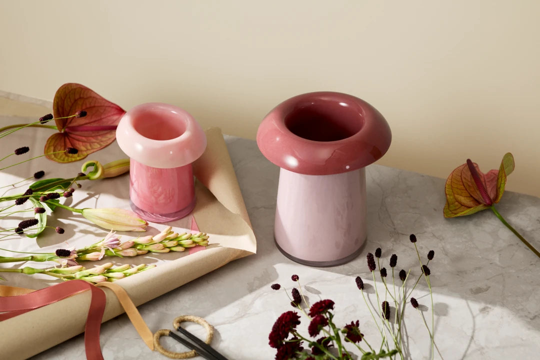 Soma Vase H22.5 cm / H8.6 in Rose Rose Terracotta