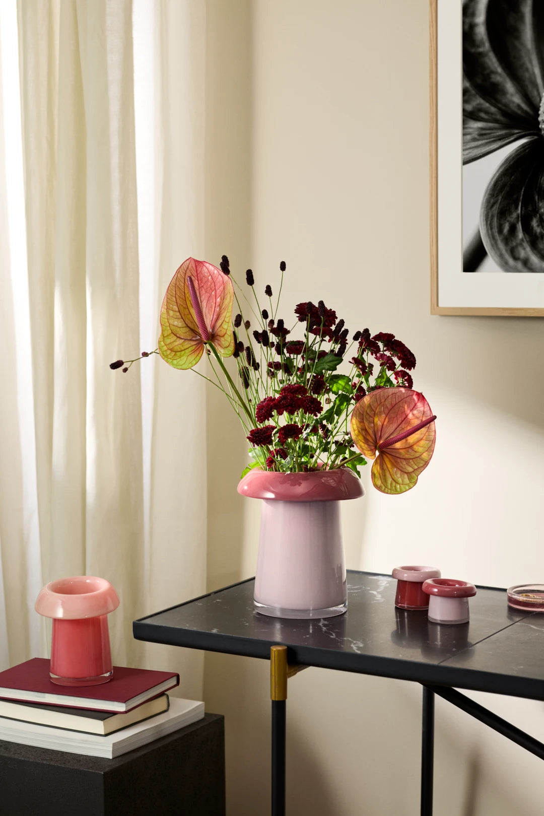 Soma Vase H22.5 cm / H8.6 in Rose Rose Terracotta