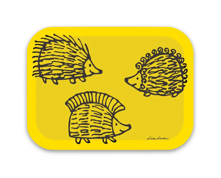 Lisa Larson tray birch 27x20cm 'Iggy, Piggy, Punky (IPP) Yellow'