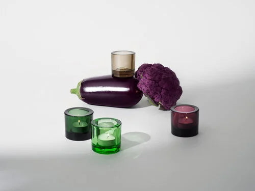 Kivi Tealight candleholder 60mm Pine green