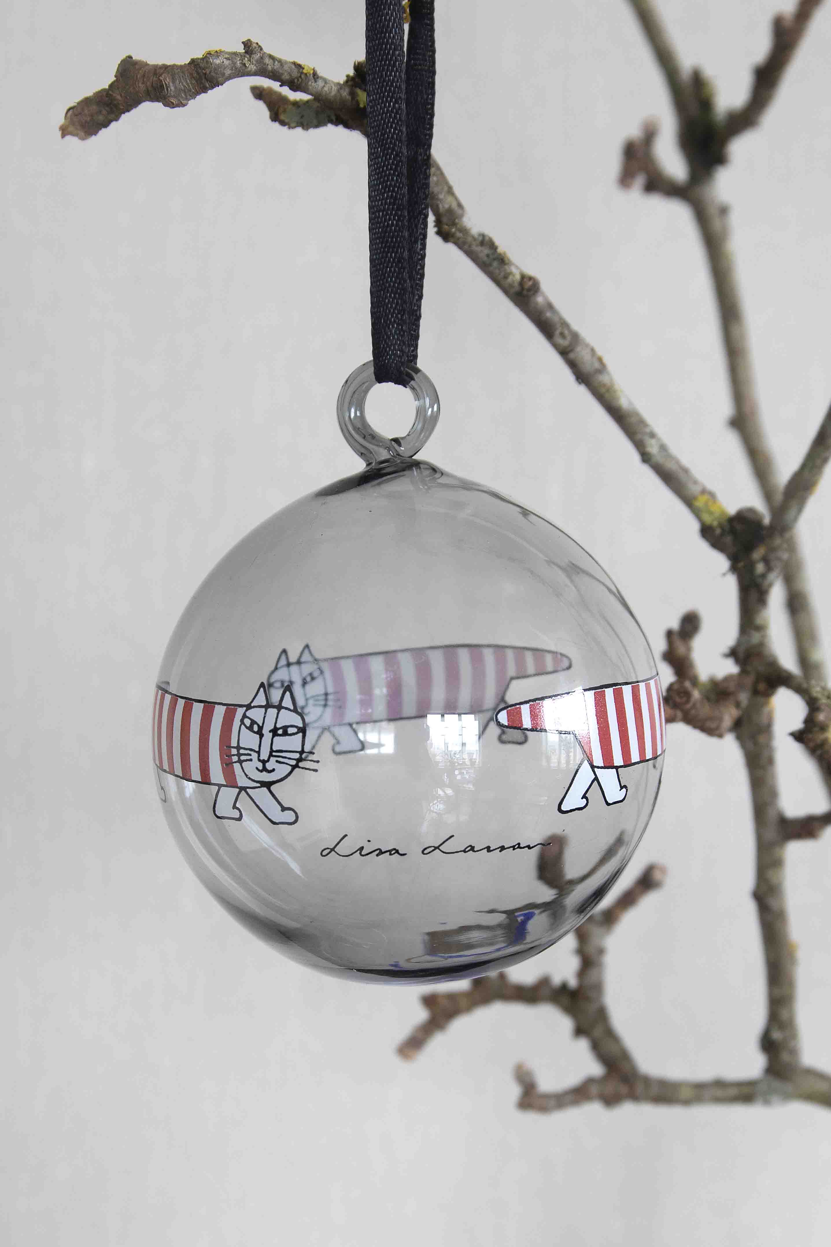 ORNAMENT LISA LARSON MIKEY GLASS BALL 8CM