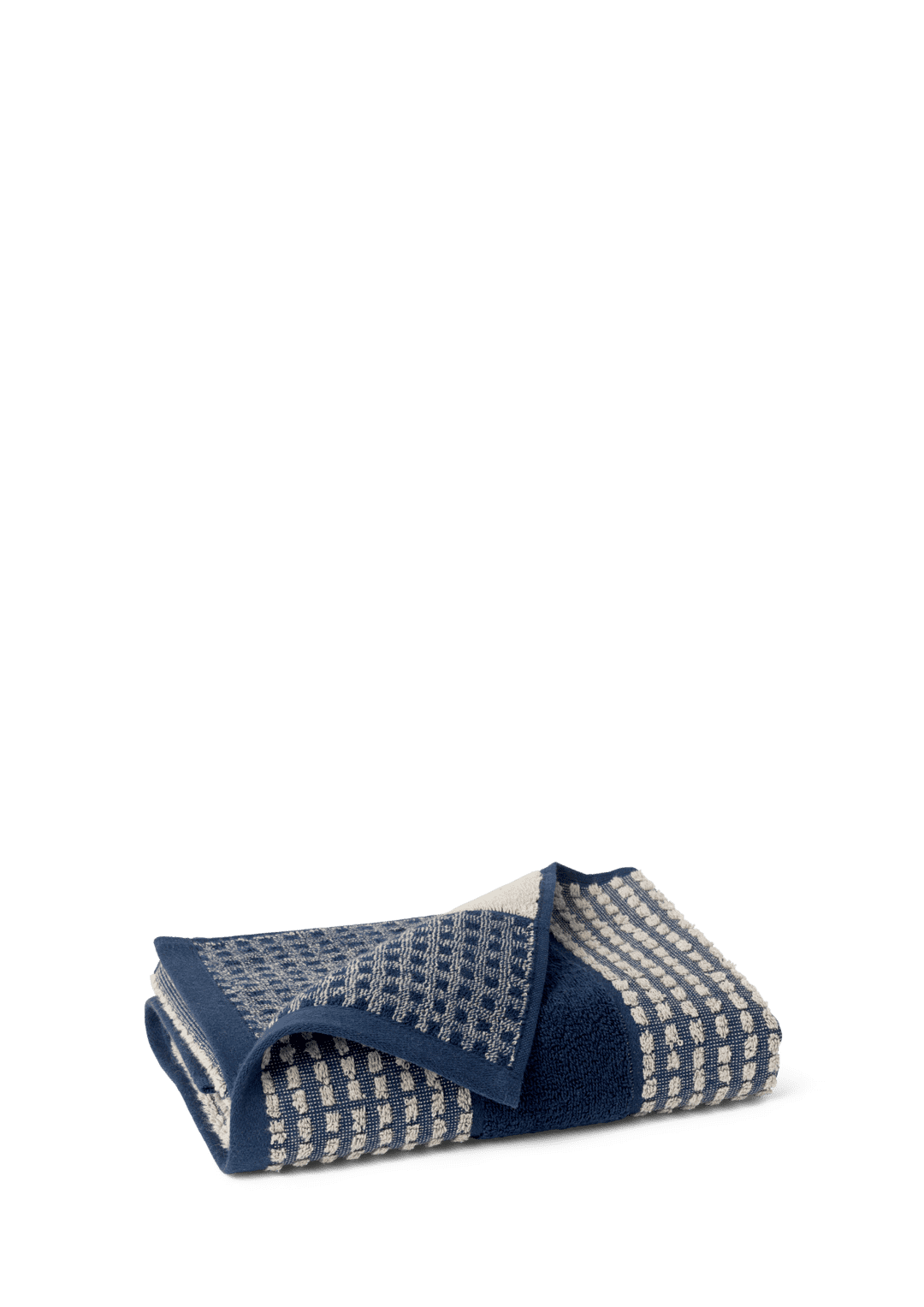 Check Bath Towel 70x140cm / 27.6" x 55.1" Dark Blue/Sand