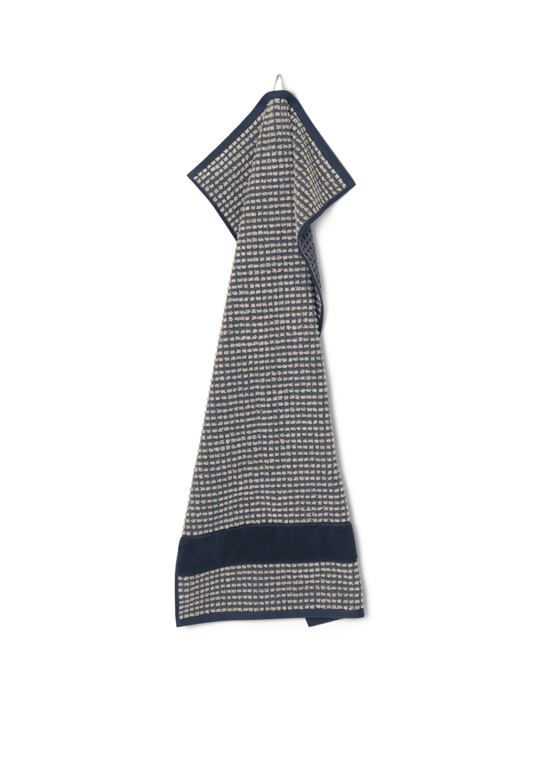 Check Bath Towel 70x140cm / 27.6" x 55.1" Dark Blue/Sand