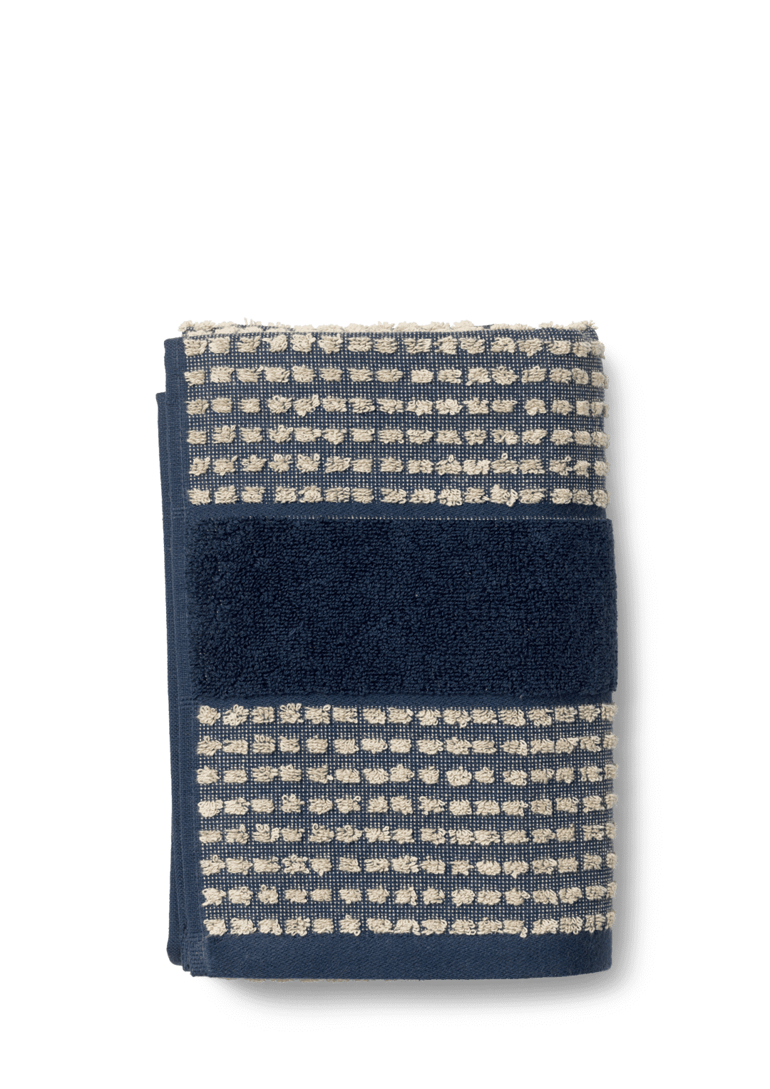 Check Bath Towel 70x140cm / 27.6" x 55.1" Dark Blue/Sand
