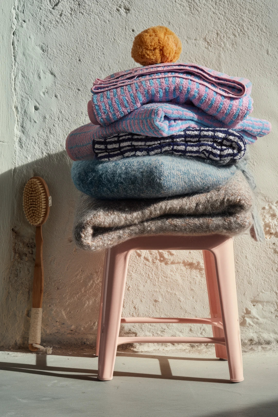 Nuance Bath Towel 70x140 cm Rose Light blue/ Rose