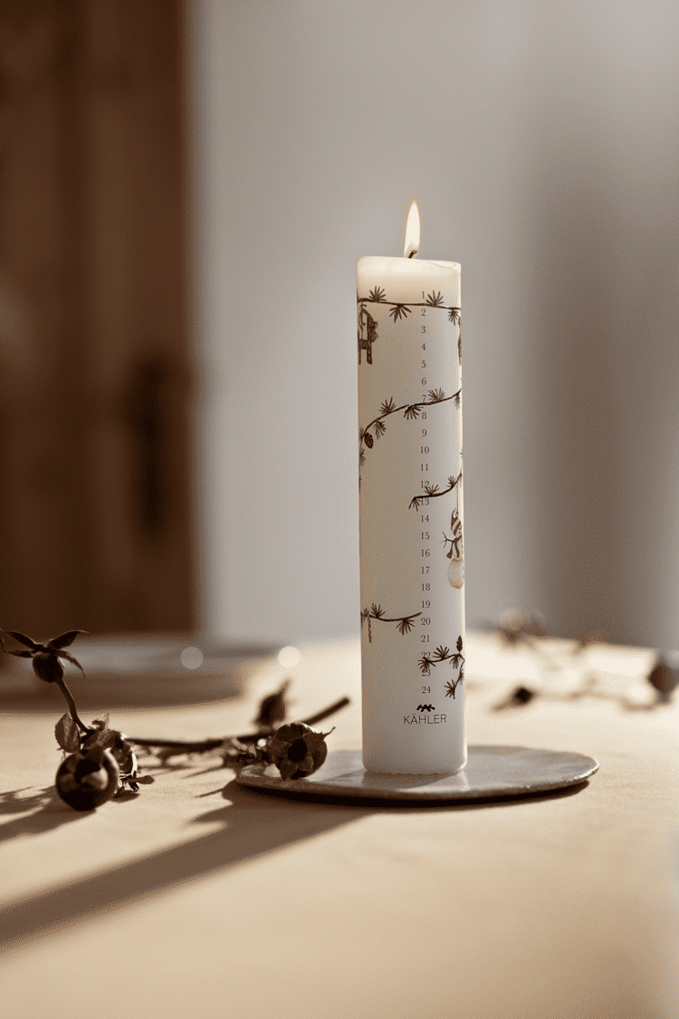 Hammershøi Christmas Advent Candle 2025 Ø5 cm