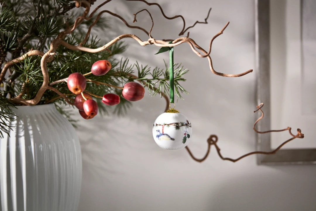 Hammershoi Christmas Bauble 2026 Dia. 6 cm / 2.4 in white w. deco