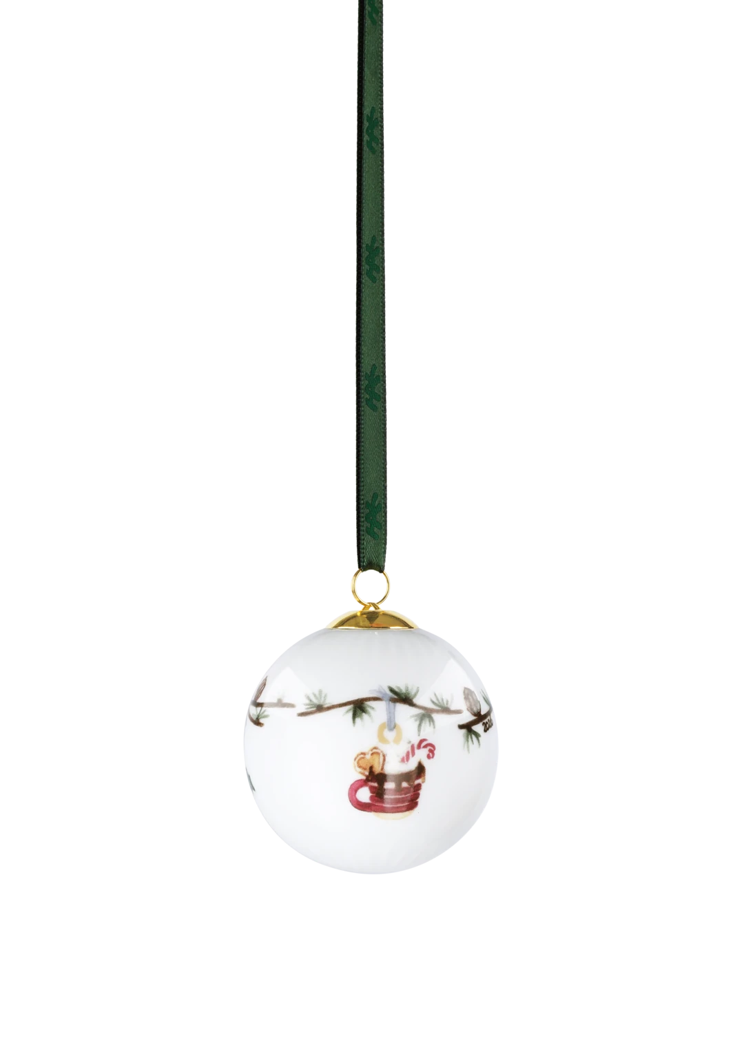 Hammershoi Christmas Bauble 2026 Dia. 6 cm / 2.4 in white w. deco