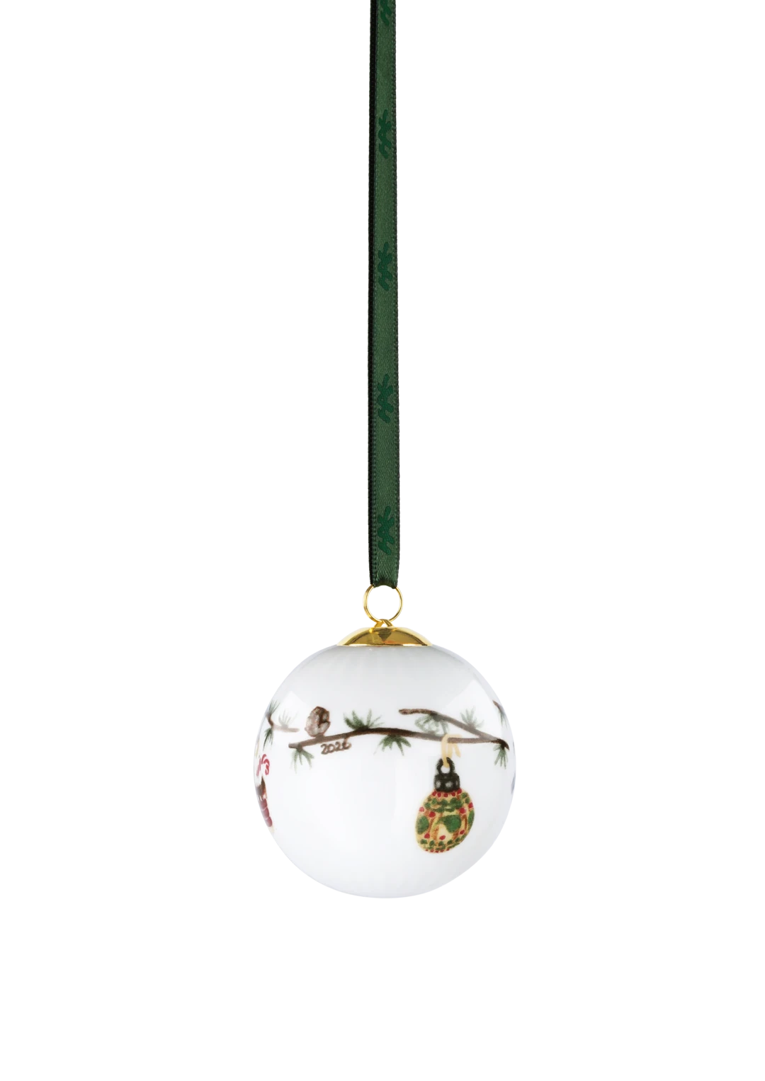 Hammershoi Christmas Bauble 2026 Dia. 6 cm / 2.4 in white w. deco