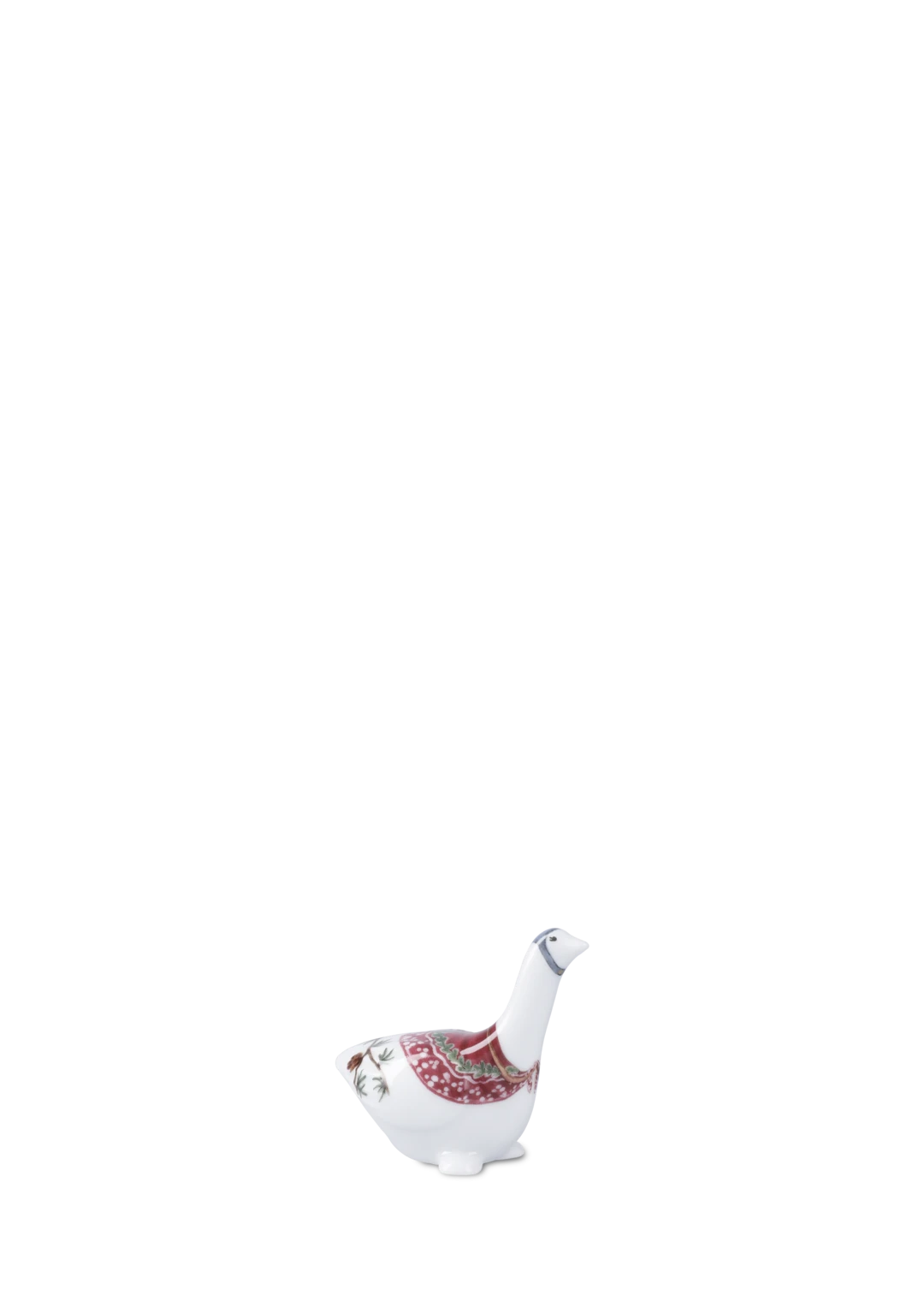 Hammershoi Christmas Goose H 8 cm / 3.1 in white w. deco