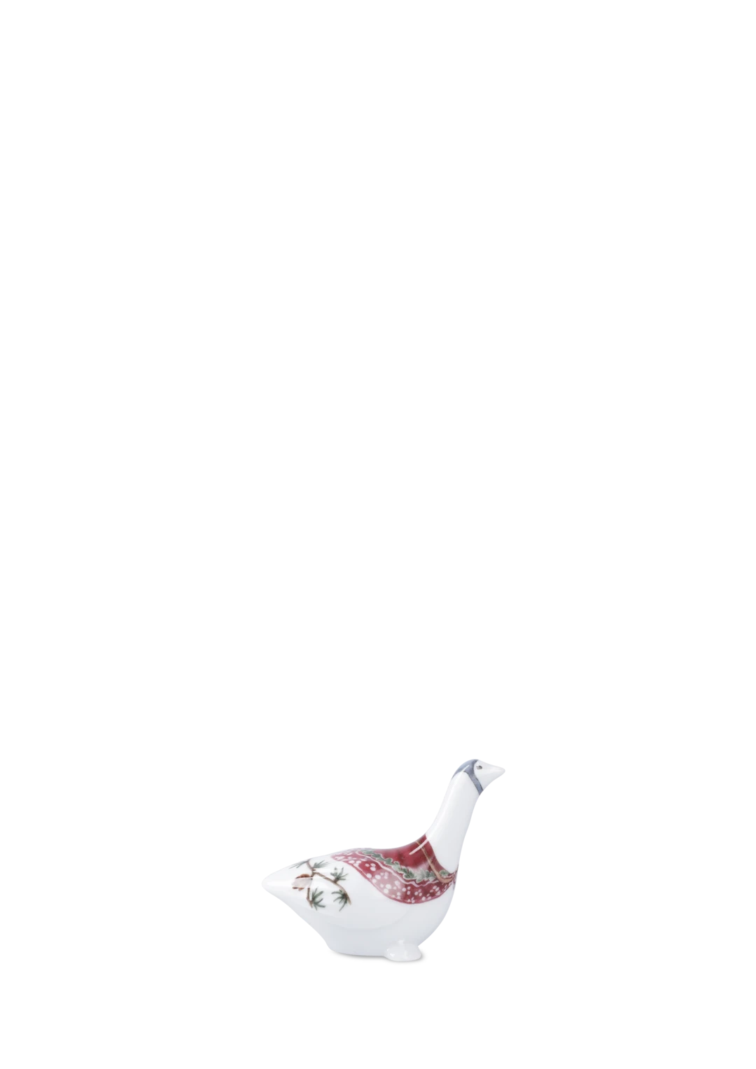 Hammershoi Christmas Goose H 8 cm / 3.1 in white w. deco
