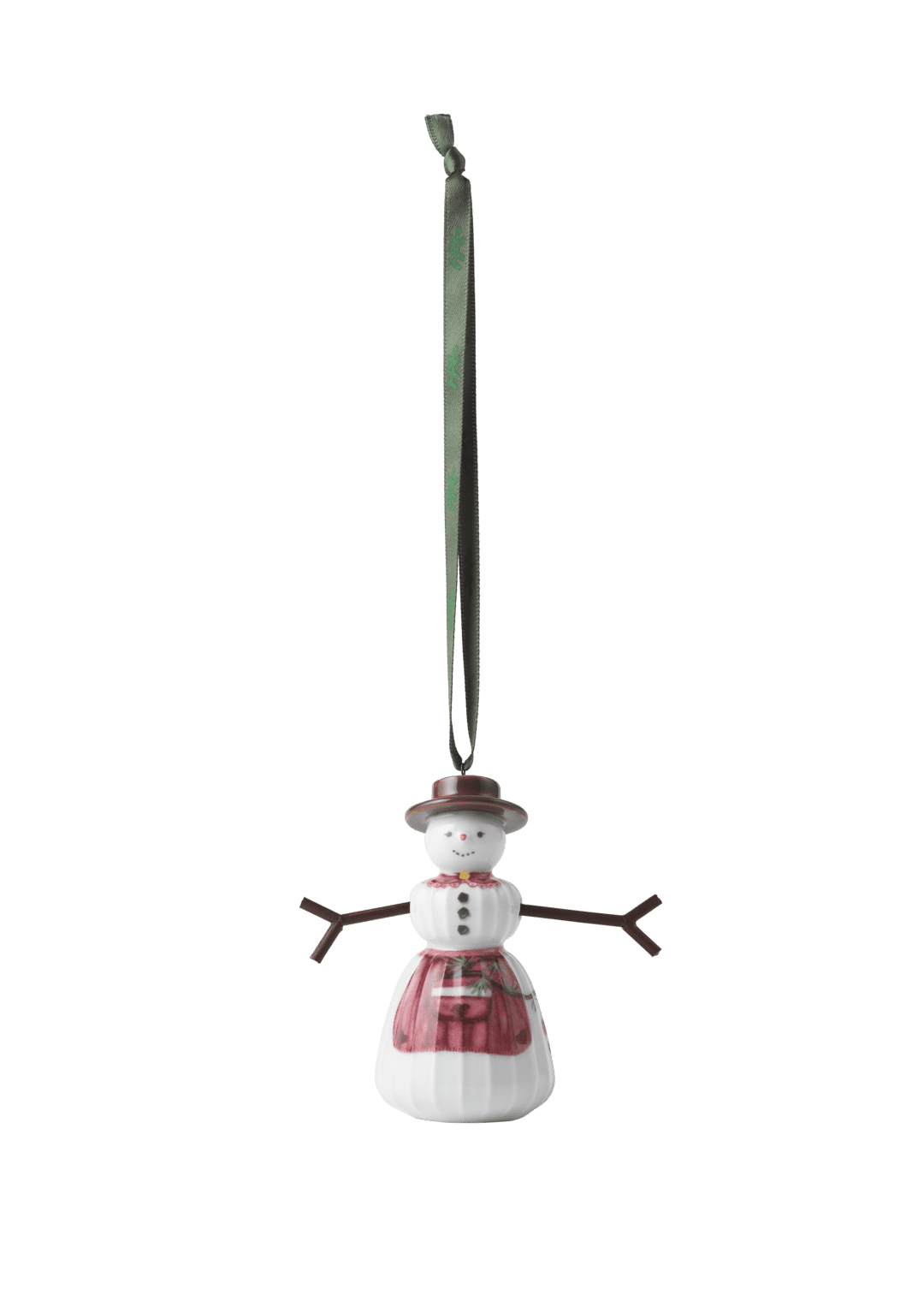 Hammershoi Christmas Snowwoman, Hanging H 3.5" White W. Deco