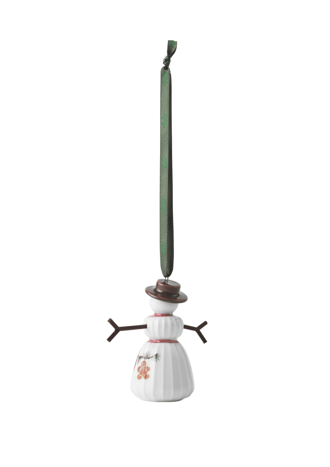 Hammershoi Christmas Snowwoman, Hanging H 3.5" White W. Deco