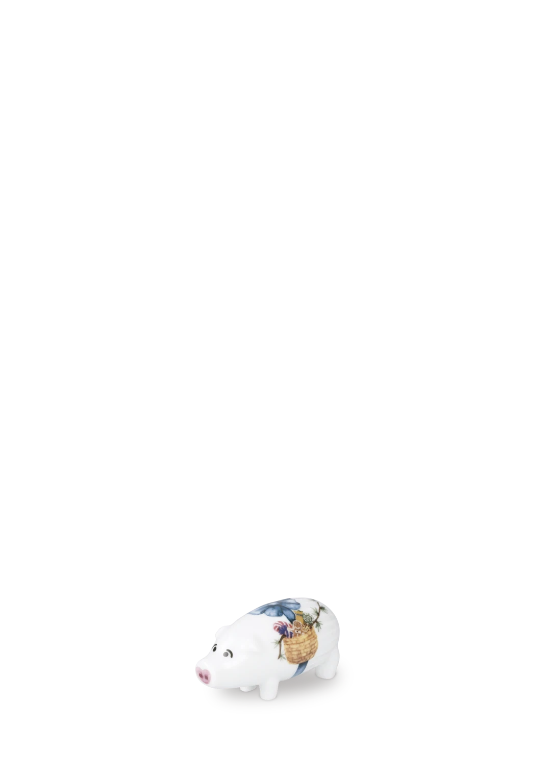 Hammershoi Christmas Pig white H4.5 cm  w. deco