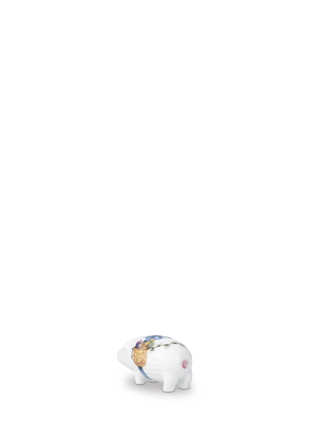 Hammershoi Christmas Pig white H4.5 cm  w. deco