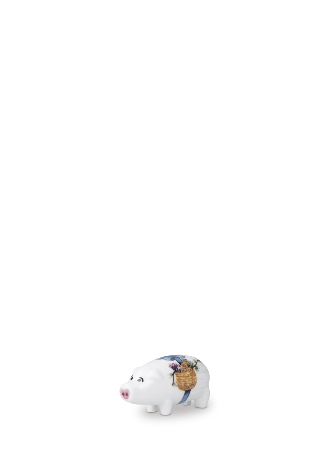 Hammershoi Christmas Pig white H4.5 cm  w. deco