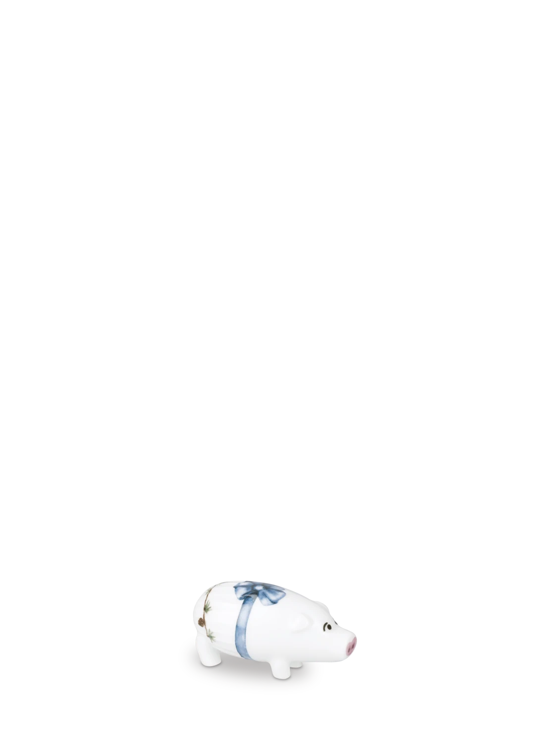 Hammershoi Christmas Pig white H4.5 cm  w. deco