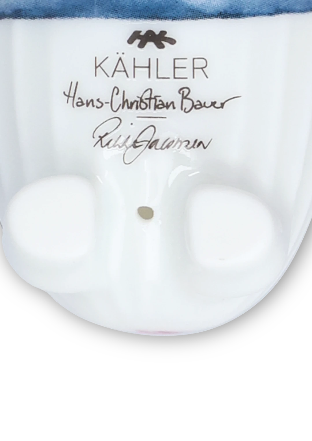 Hammershoi Christmas Pig white H4.5 cm  w. deco