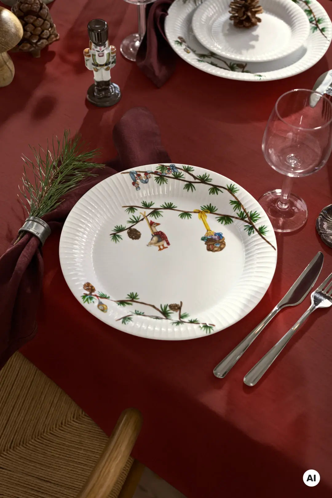 Hammershoi Christmas Plate 2026 Dia. 27 cm / 10.6 in white w. deco