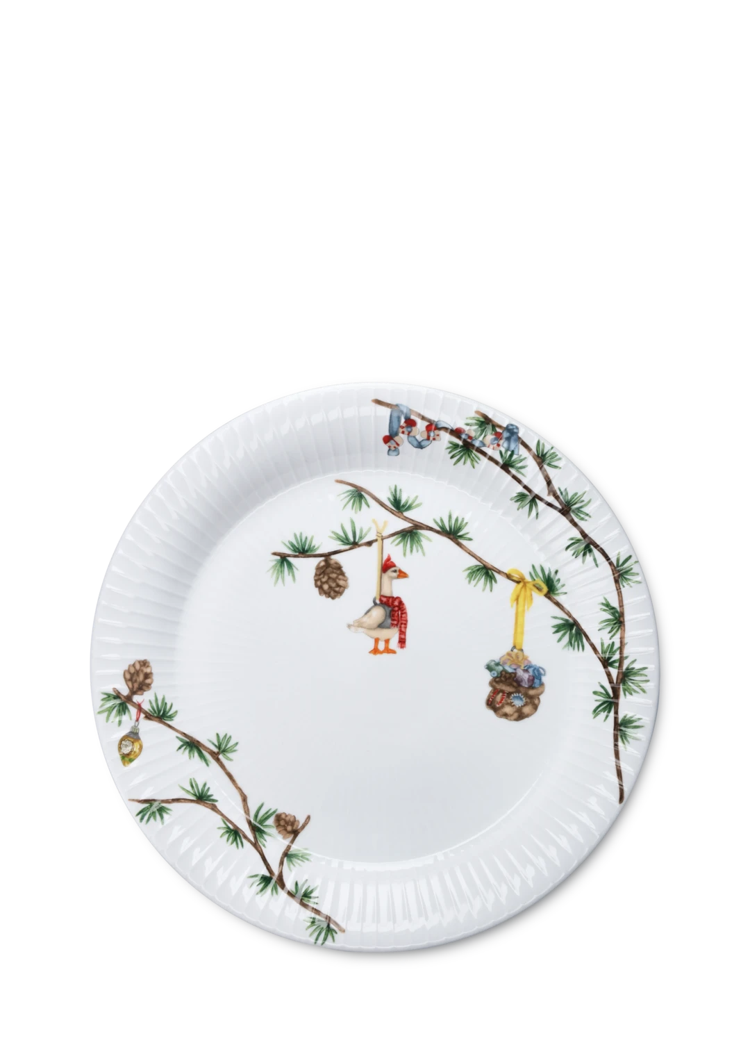 Hammershoi Christmas Plate 2026 Dia. 27 cm / 10.6 in white w. deco