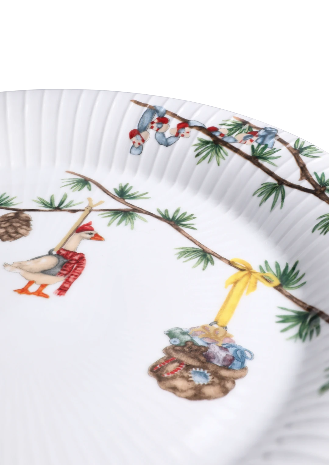 Hammershoi Christmas Plate 2026 Dia. 27 cm / 10.6 in white w. deco