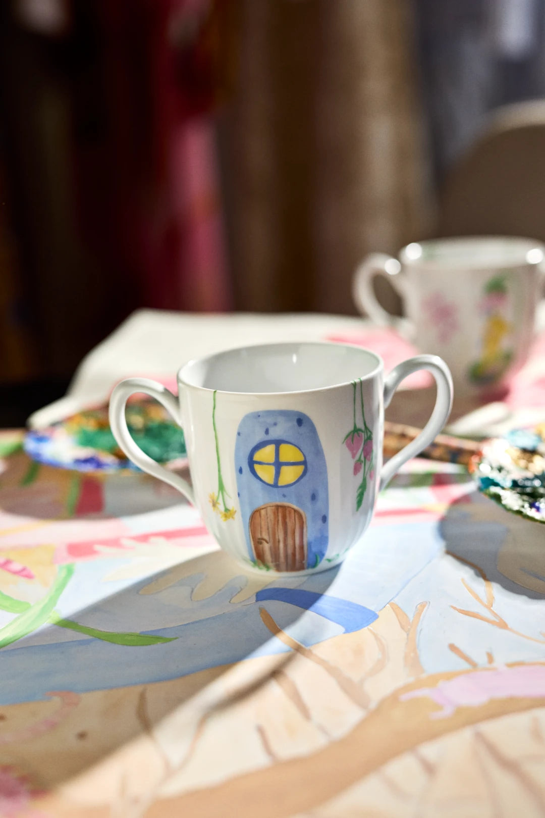 Hammershoi Kids Set of Mug, Plate and Bowl white w. deco