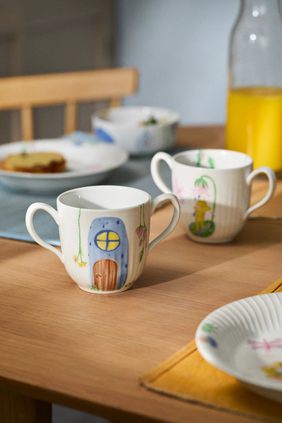 Hammershoi Kids Set of Mug, Plate and Bowl white w. deco