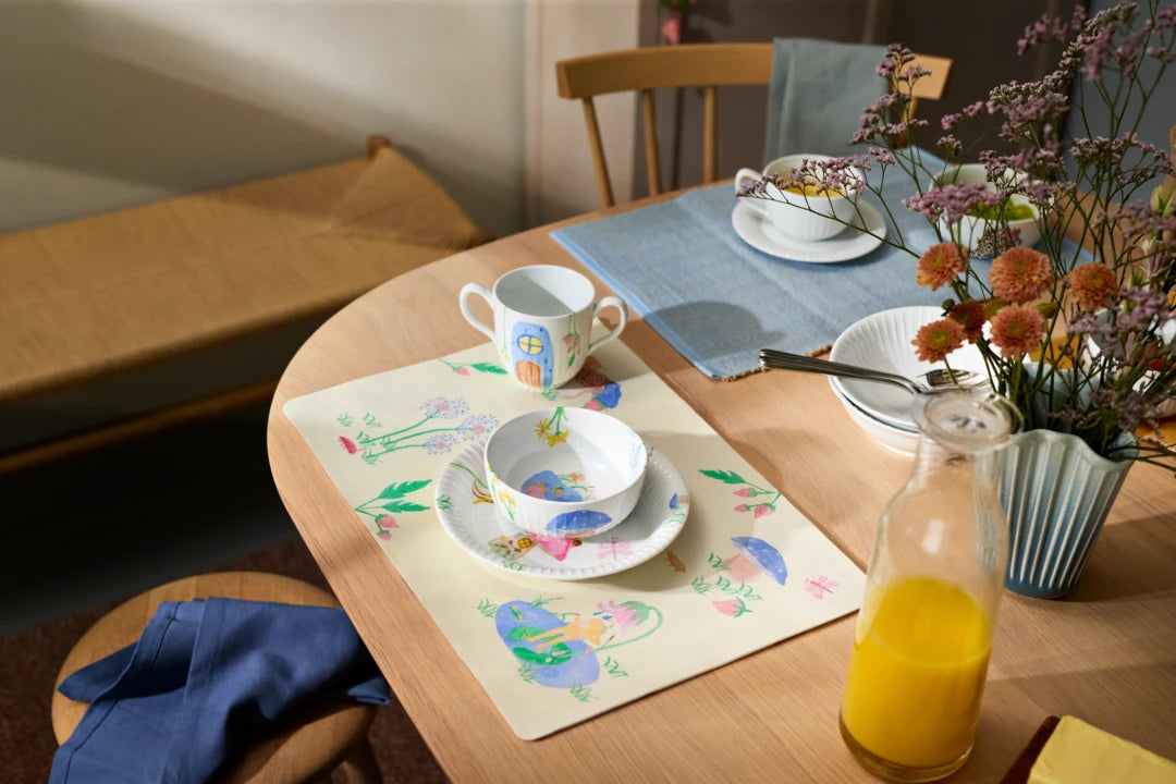 Hammershoi Kids Place mat 43x30 cm white with decoration
