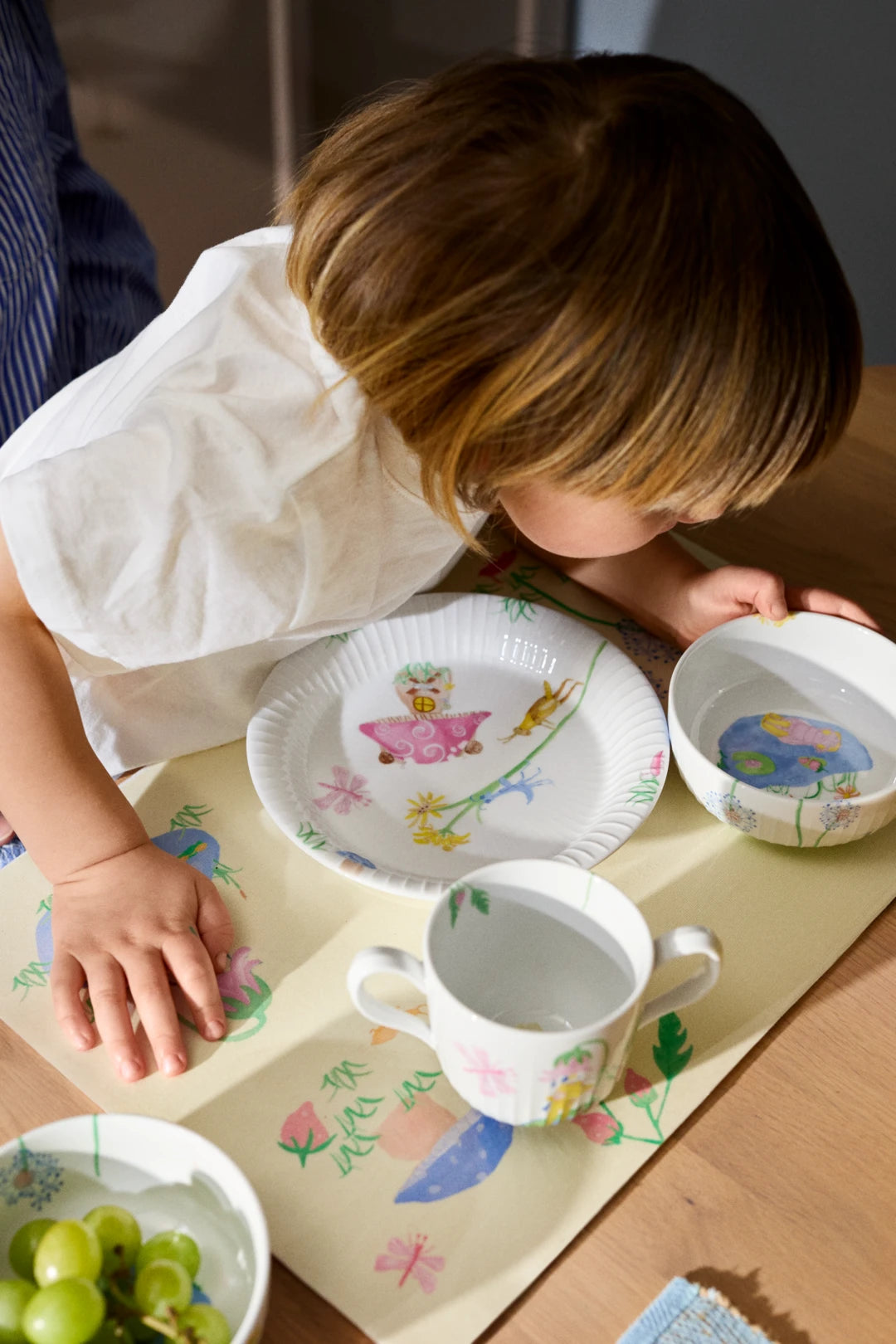 Hammershoi Kids Place mat 43x30 cm white with decoration