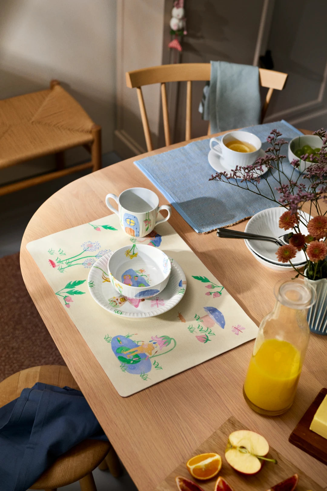 Hammershoi Kids Place mat 43x30 cm white with decoration