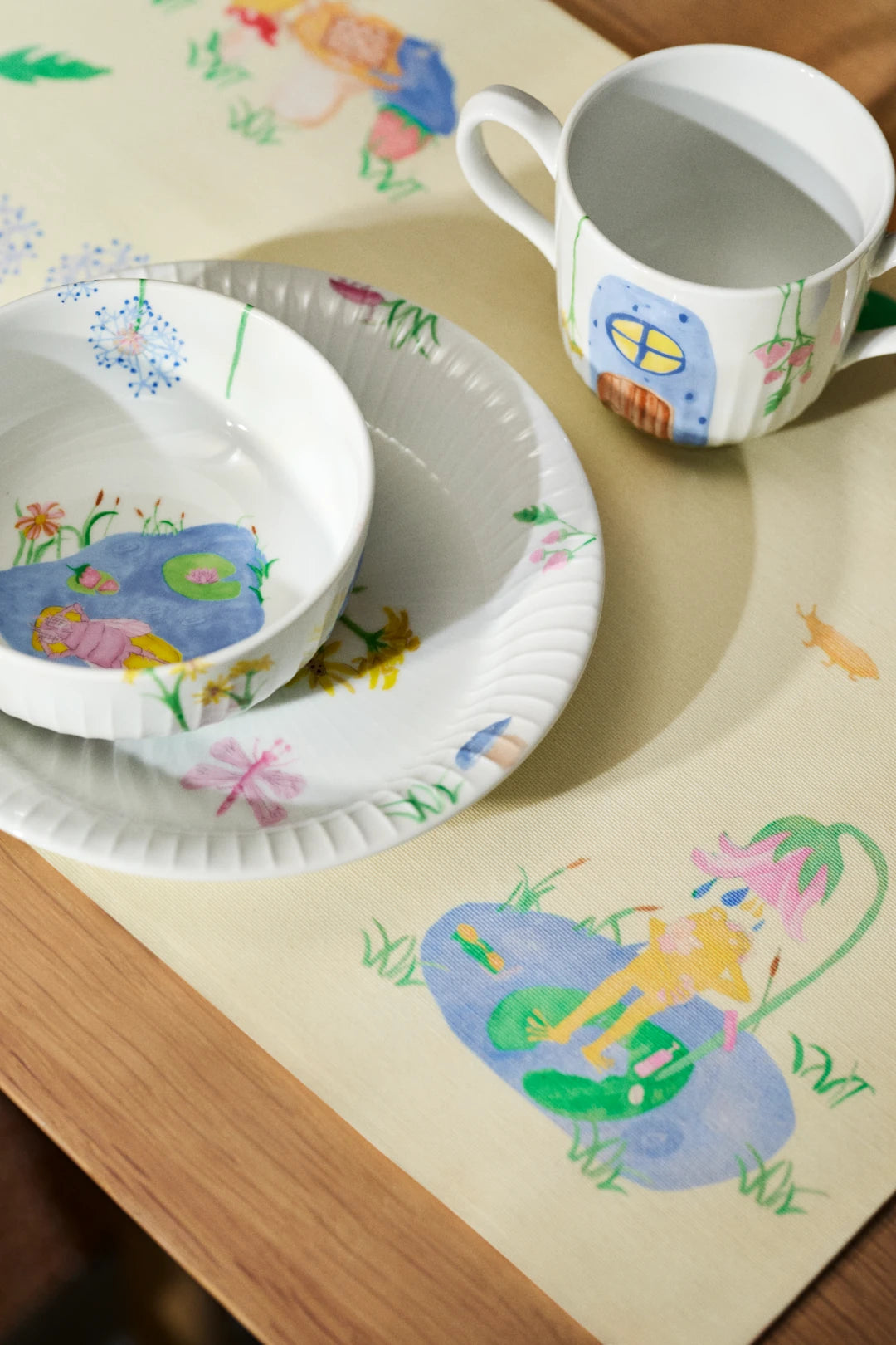Hammershoi Kids Place mat 43x30 cm white with decoration