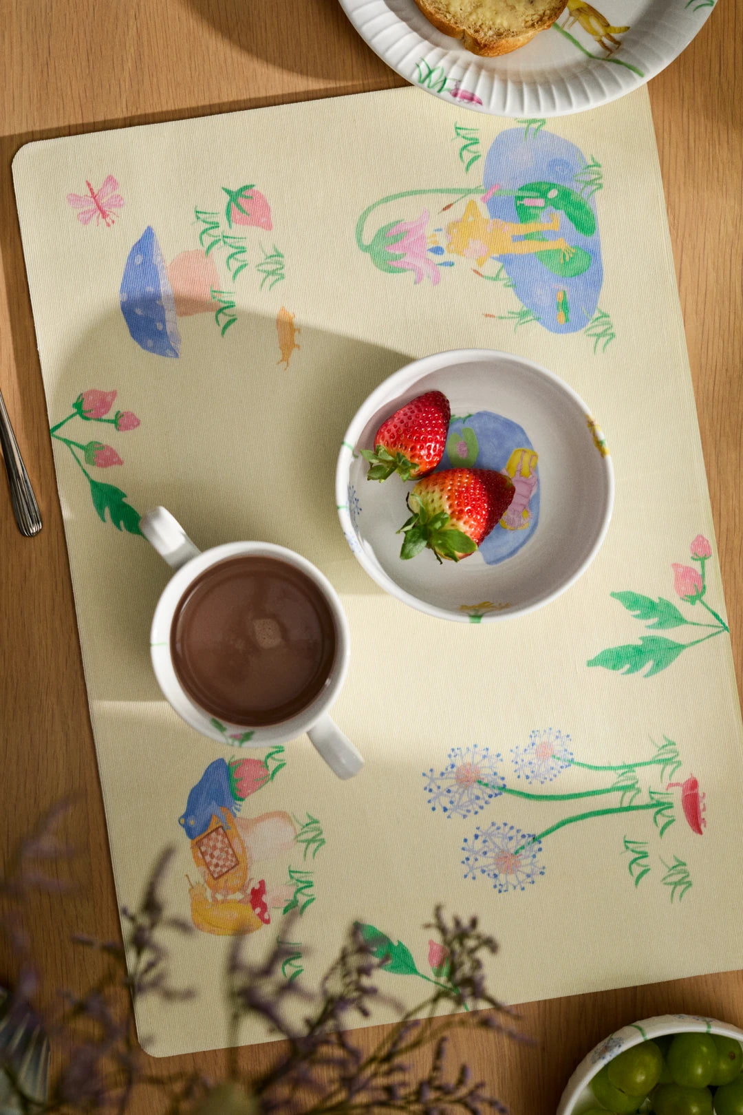 Hammershoi Kids Place mat 43x30 cm white with decoration