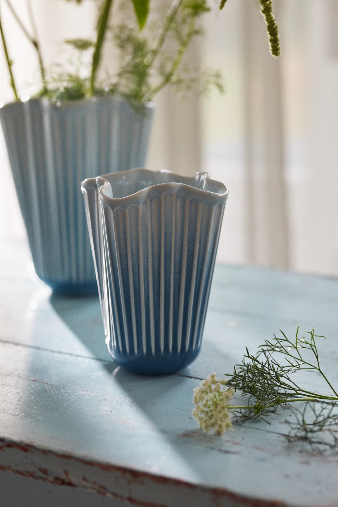 Hammershøi Unfold Vase H16.5 cm blue