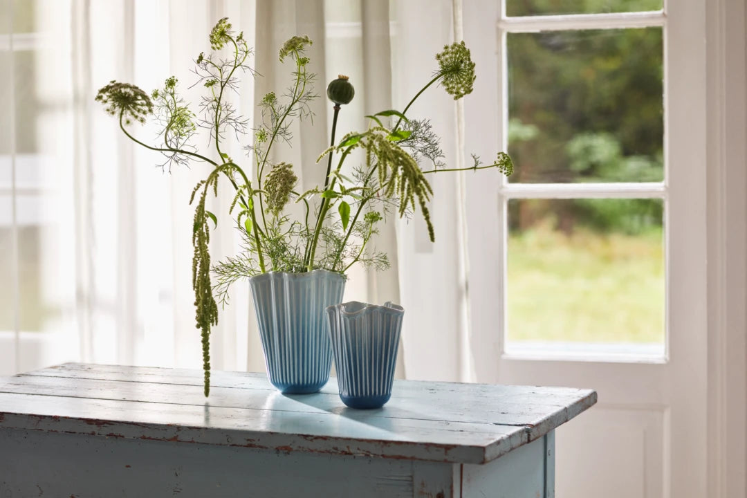 Hammershøi Unfold Vase H16.5 cm blue