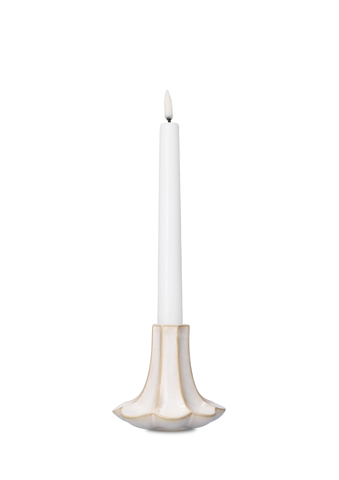 Kantarel Candle Holder  H10 cm / 4 in sand