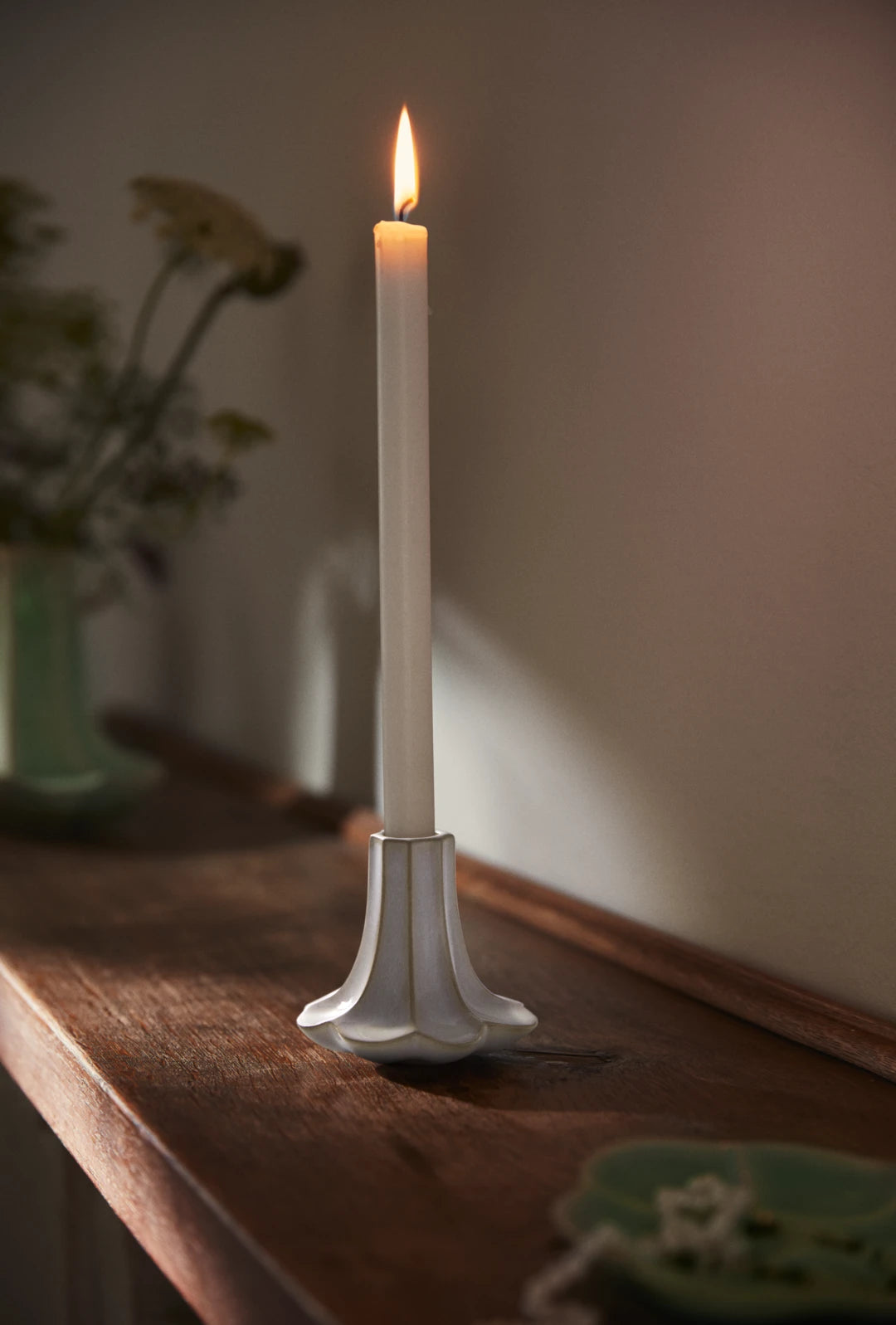 Kantarel Candle Holder  H10 cm / 4 in sand
