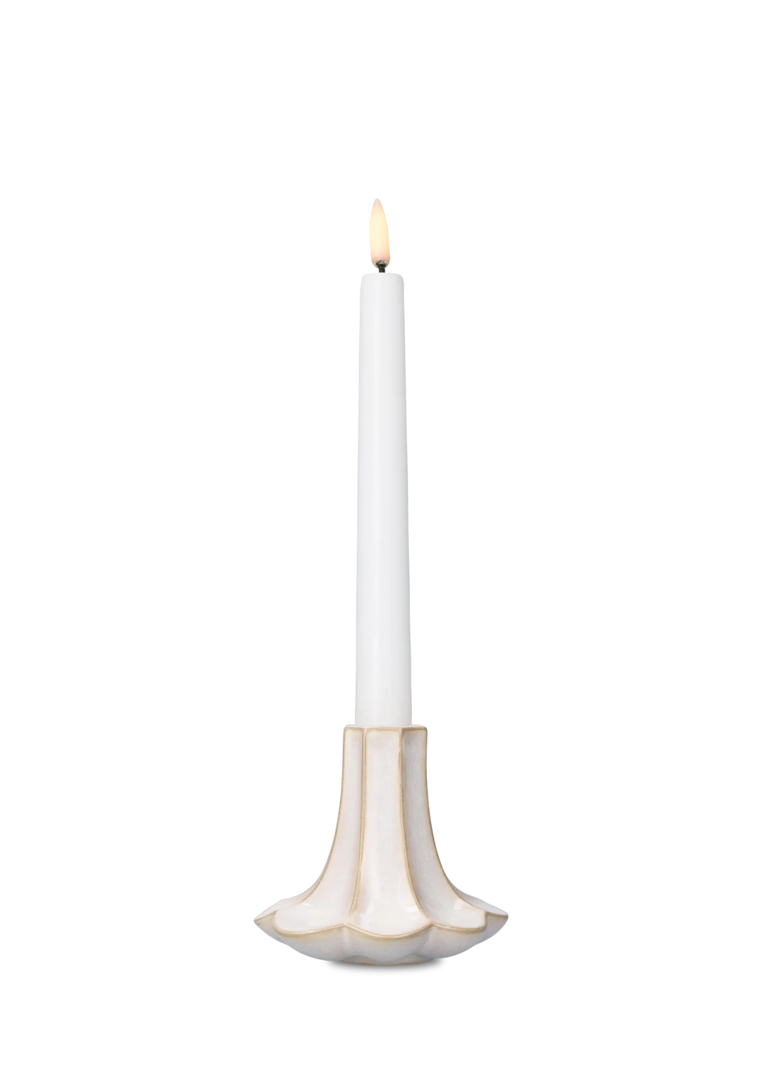 Kantarel Candle Holder  H10 cm / 4 in sand