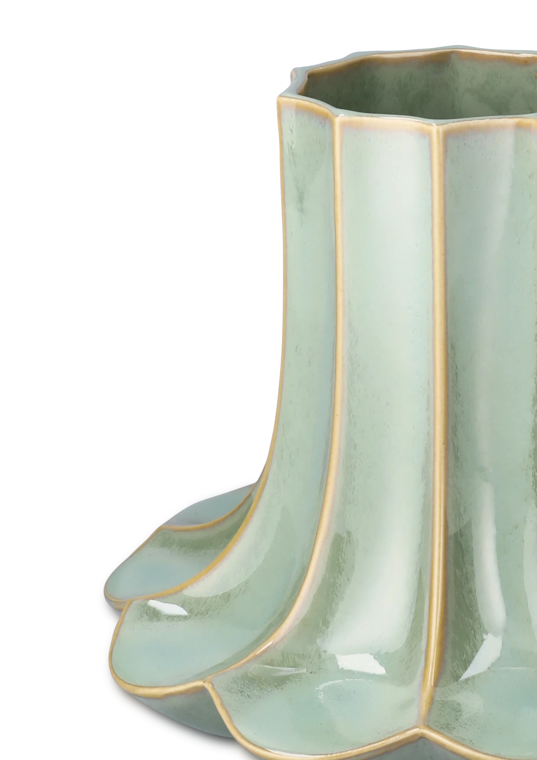 Kantarel vase, 20,5 cm, green