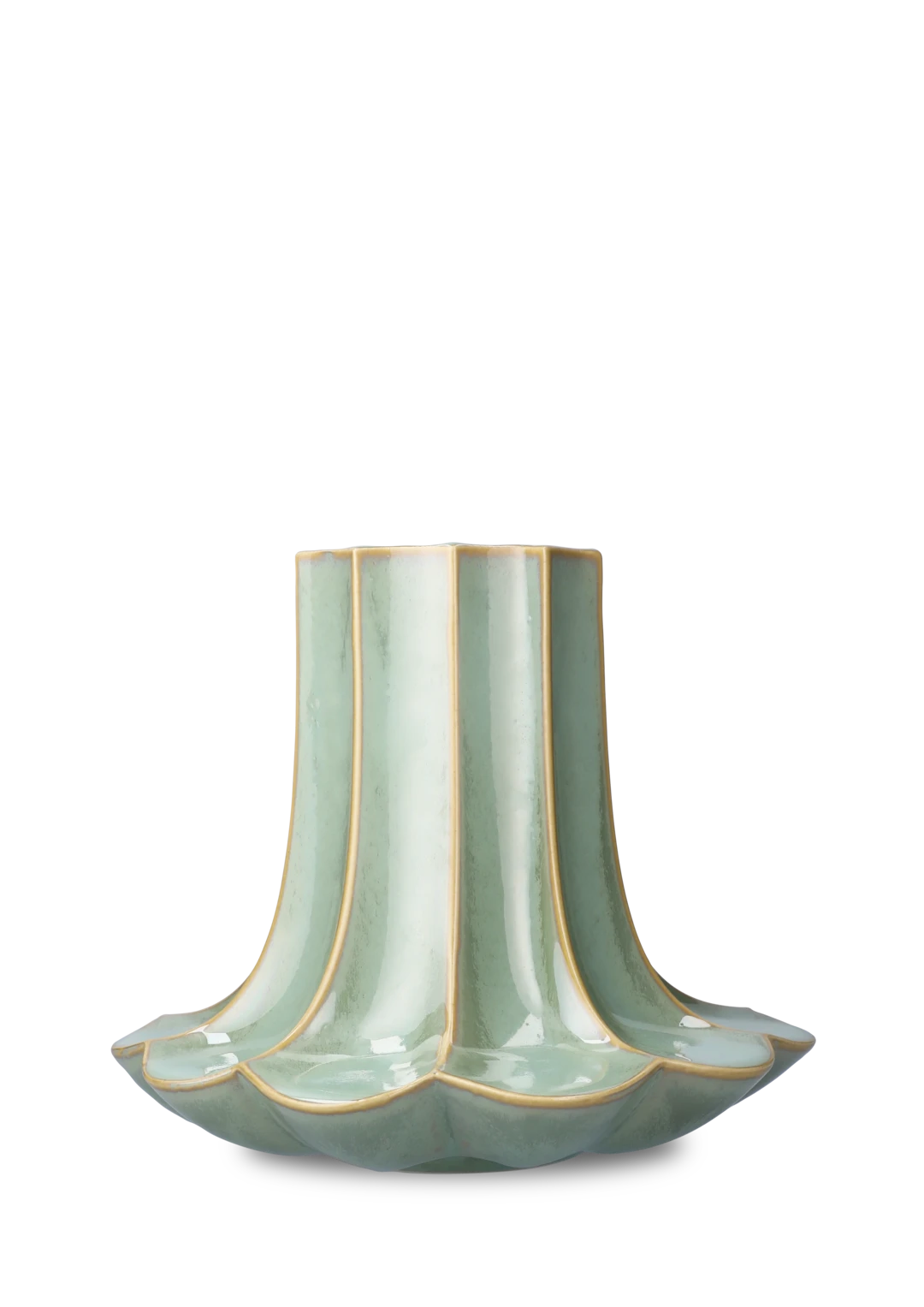 Kantarel vase, 20,5 cm, green