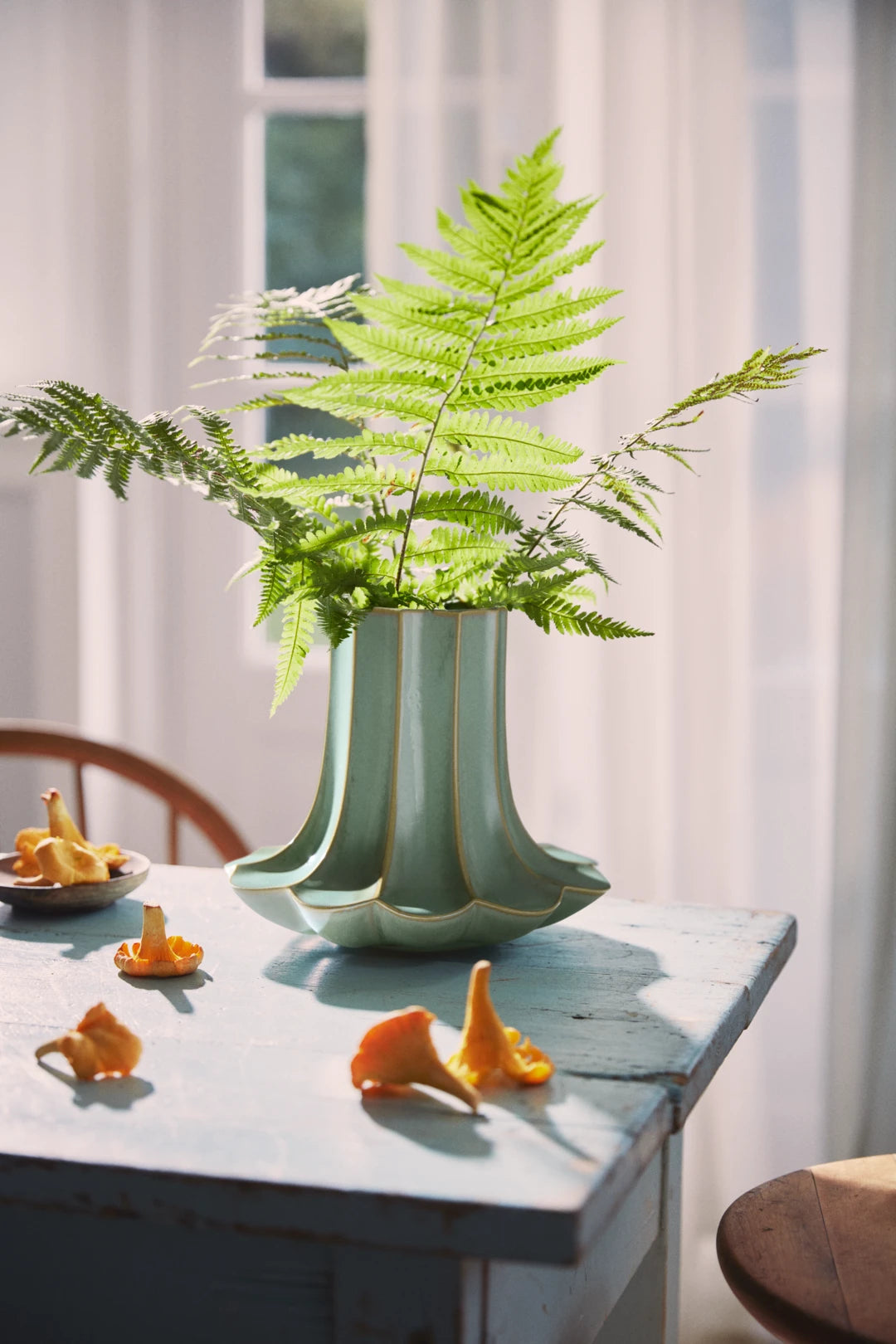 Kantarel vase, 20,5 cm, green