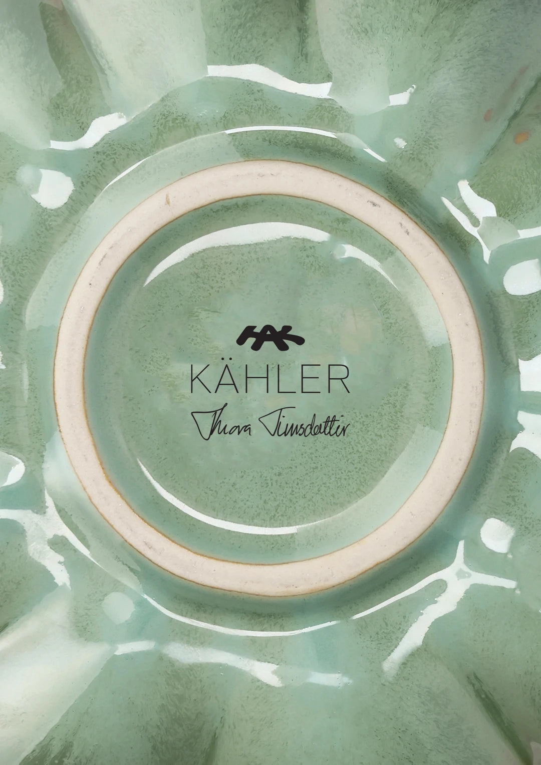Kantarel vase, 20,5 cm, green