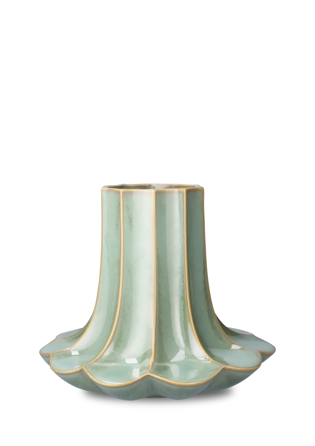 Kantarel vase, 20,5 cm, green