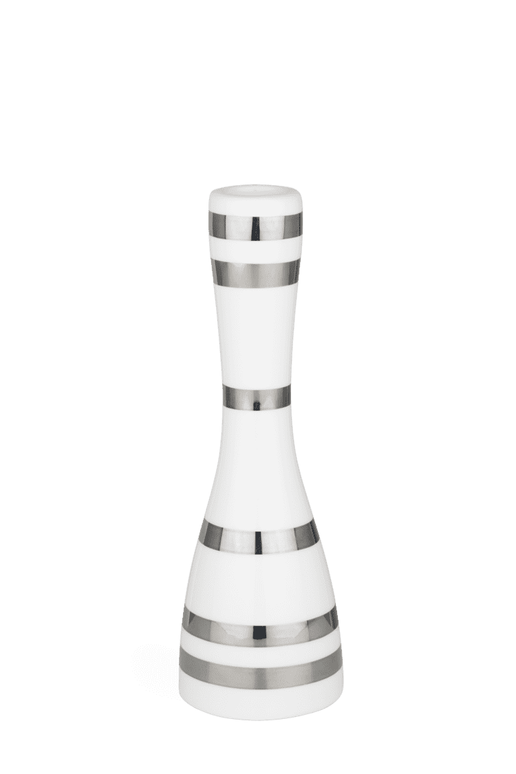 Kähler Omaggio Candle Holder, Silver, H: 20 Ø: 6,5 cm / 8”