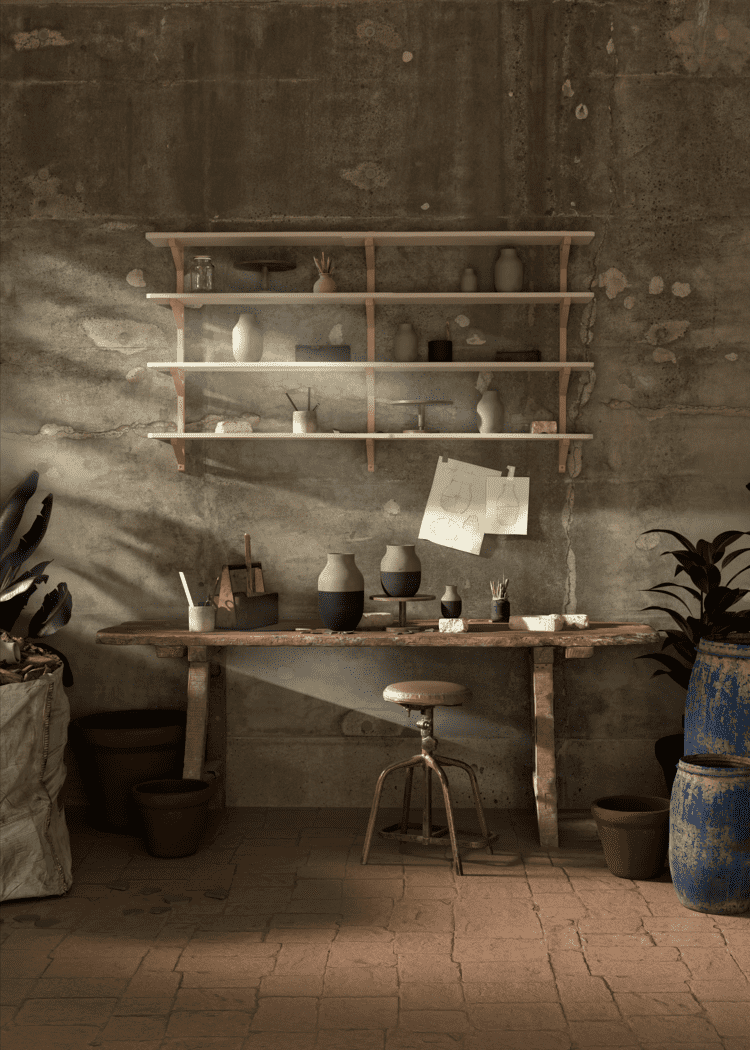 Omaggio Circulare Vase H20 cm Grey, Anthracite grey